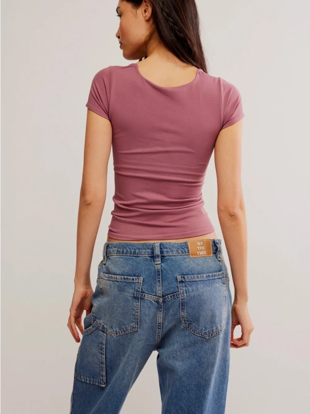 NWT Free People Intimately Clean Lines Baby T in Wild Ginger - Picture 3 of 4